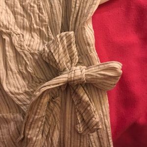 Zara Basic Minidress/Jumpsuit white pin stripe